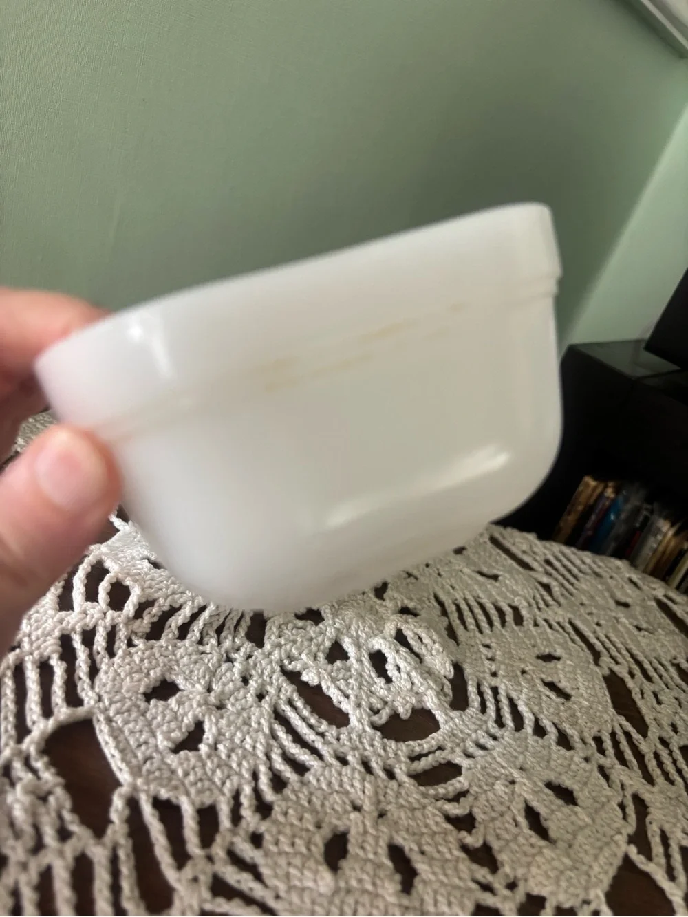 Vintage Fire King Gay Fad Milk Glass Loaf Pan